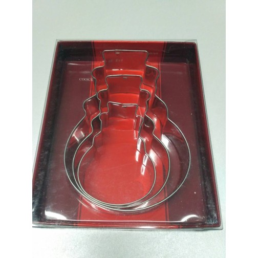 Металева вирубка для пряників "Сніговик"