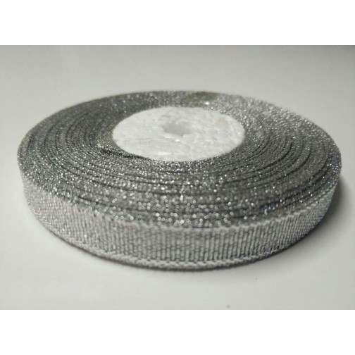 Стрічка парча "Срібло", 10 мм