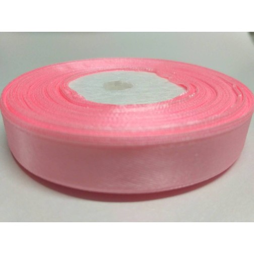 Стрічка атласна рожева 12мм