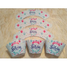 Тарталетка для капкейків "З днем народження"(блакитна).6 шт.-7 грн.