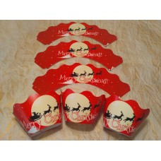 Тарталетка для капкейків "Merry Christmas".6 шт.-7 грн.
