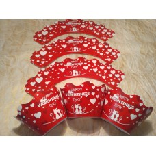 Тарталетка для капкейків "Happy Valentines Day".6 шт.