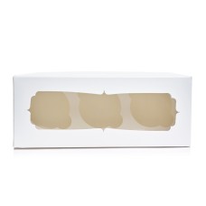 Коробка на 3 капкейки з віконцем, 230*90*90мм