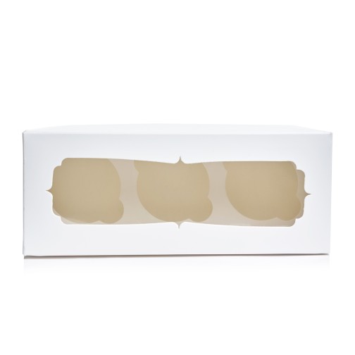 Коробка на 3 капкейки з віконцем, 230*90*90мм