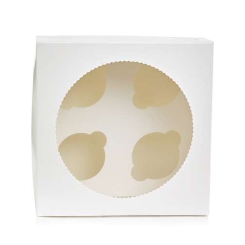 Коробка на 4 капкейки з віконцем, 200*200*105мм