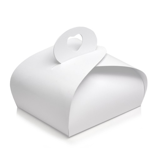 Коробка для одного тістечка, ручка - серце, 110*110*70