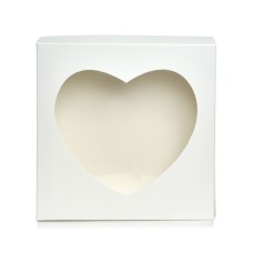 Коробка для пряника, цукерок, біжутерії з віконцем-серце, 200*200*35