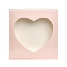 Коробка для пряників "Серце" пудра, 150*150*35