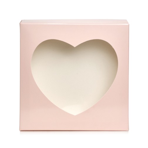 Коробка для пряників "Серце" пудра, 150*150*35
