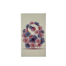 Бірка "8 у квітах", 50*90, 20 шт.