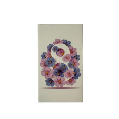 Бірка "8 у квітах", 50*90, 20 шт.