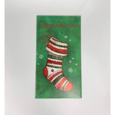 Бірка «Happy New Year» шкарпетка #1. 50*90, 20 шт.