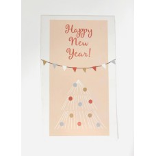 Бірка «Happy New Year!» ялинка #11. 50*90, 20 шт.