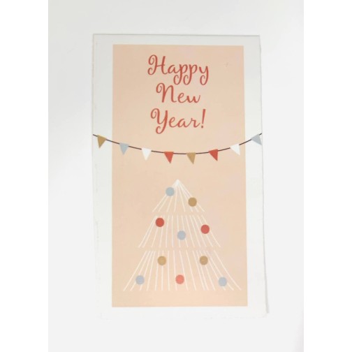 Бірка «Happy New Year!» ялинка #11. 50*90, 20 шт.