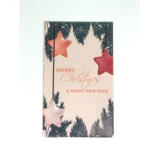 Бірка "Merry Christmas and Happy New Year" зірки #18. 50*90, 20 шт.