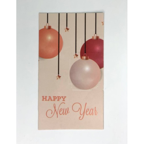 Бірка Happy New Year новорічні іграшки #20. 50*90, 20 шт.