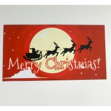 Бірка Merry Christmas! червона горизонтальна #21. 50*90, 20 шт.