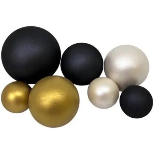 Шоколадні сфери “Чорно-білі-золоті",  7 шт.