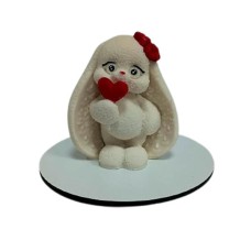 Шоколадна фігурка «Зайченя з червоним серденьком»