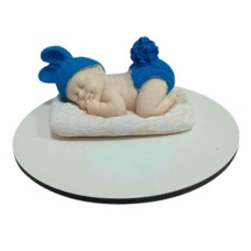 Шоколадна фігурка «Малюк на подушці» синя