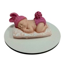 Шоколадна фігурка «Малюк на подушці» рожева