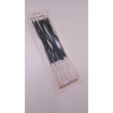 Свічки хвилясті чорні глянцеві, 12 шт.