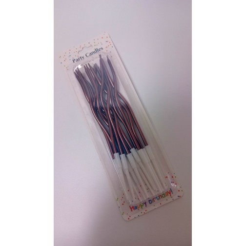 Свічки хвилясті шоколад глянцеві, 12 шт.