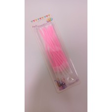 Свічки хвилясті рожеві, 12 шт.