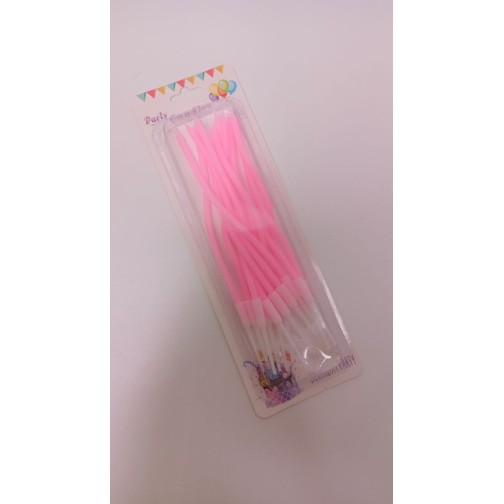 Свічки хвилясті рожеві, 12 шт.