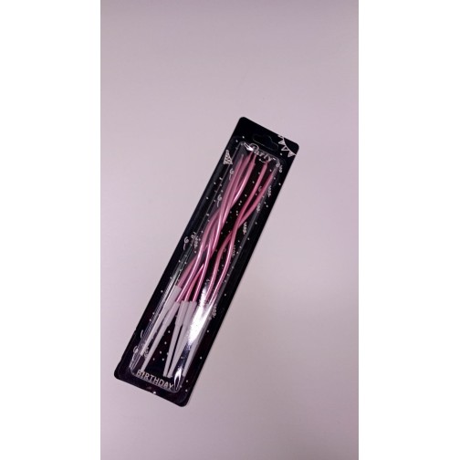 Свічки хвилясті пильна троянда глянцеві, 6 шт.