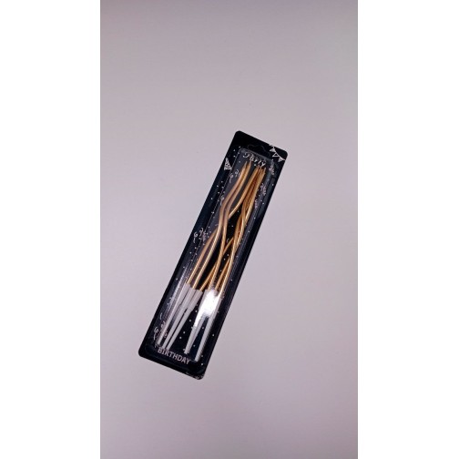 Свічки хвилясті бронза глянцеві, 6 шт.