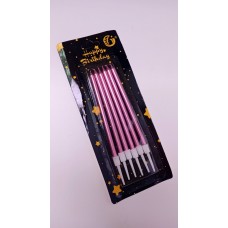 Свічки прямі пильна троянда глянцеві, 6 шт.