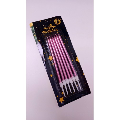 Свічки прямі пильна троянда глянцеві, 6 шт.