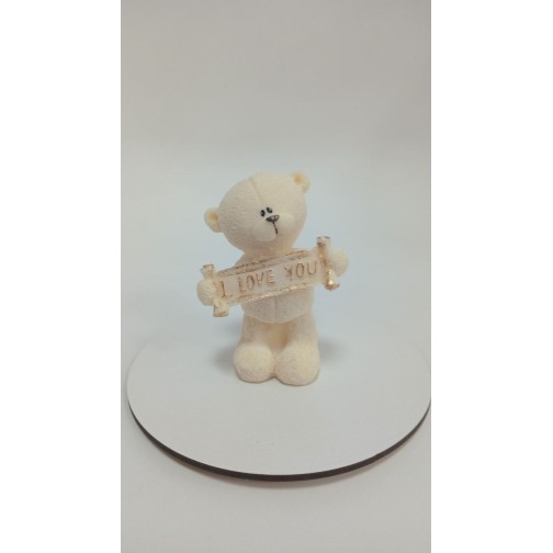 Фігурка із шоколадної глазурі "Ведмедик I love you"
