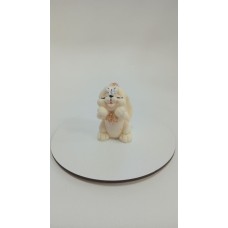 Фігурка із шоколадної глазурі "Зайченя з білим метеликом"