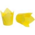 Паперова форма для кексів Тюльпан жовта, 20 шт.