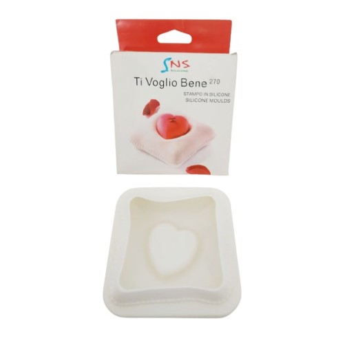 Силіконова форма "Серце на подушці", 120*120*36