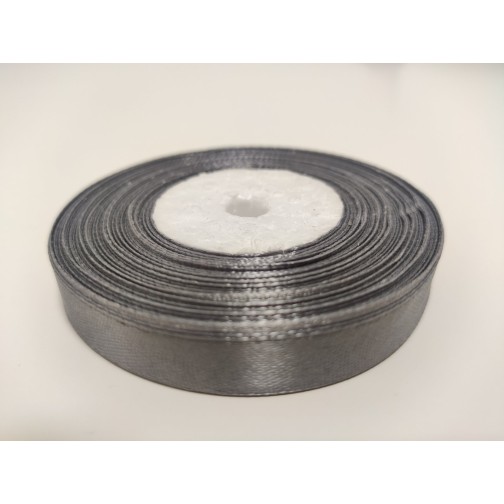 Стрічка атласна "Сталь", 12 мм