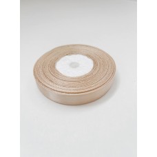 Стрічка атласна "Бежева", 12 мм