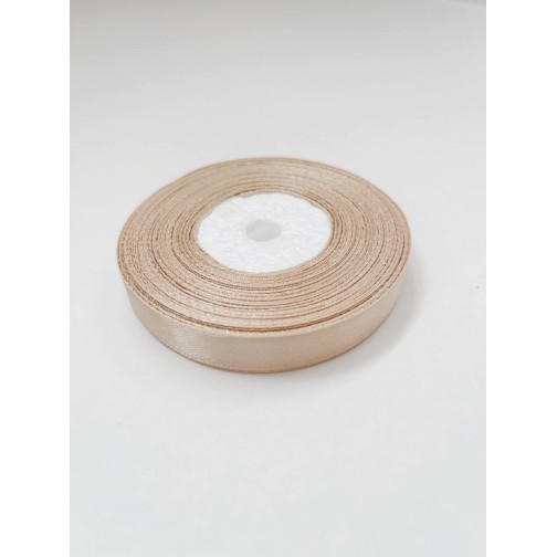 Стрічка атласна "Бежева", 12 мм