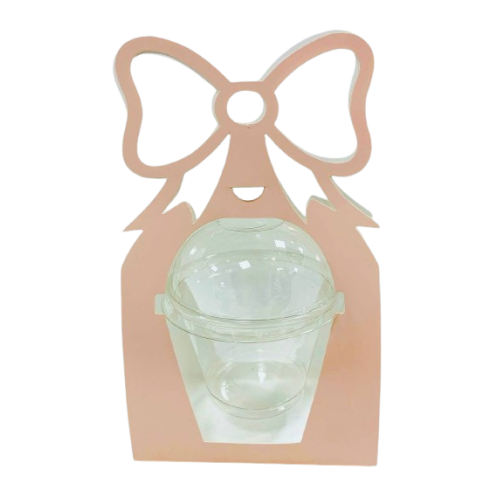 Коробка-тримач під склянку з кришкою на 200 та 250 мл, пудра