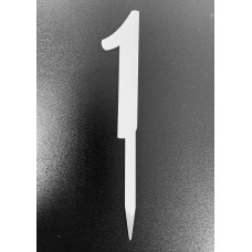Топер-цифра акриловий “1” срібло, 70 мм