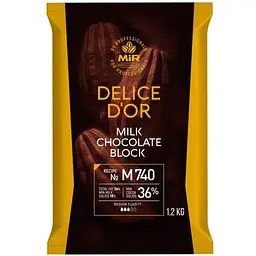 Шоколад молочний 36% DELICE МИР, 1.2 кг