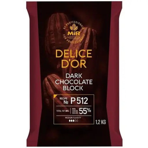 Шоколад чорний 55% DELICE МИР, 1.2 кг