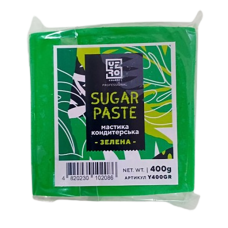 Мастика для тортів Yero Colors зелена, 400 г