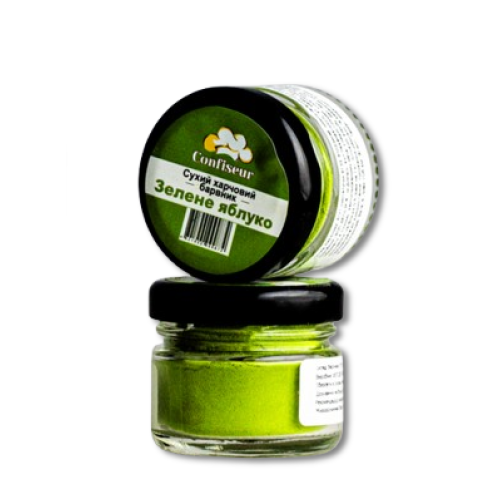 Барвник Confiseur сухий жиророзчинний "Зелене яблуко", 30 мл