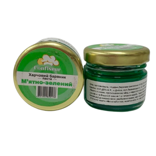 Барвник-паста Confiseur "М'ятно-зелений", 25 г