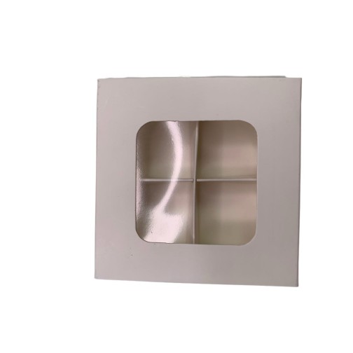 Коробка для 4 цукерок з бортиком, 110*110*30