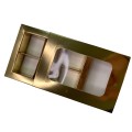 Коробка для 6 цукерок з бортиком з золотою ламінацією, 151*108*30