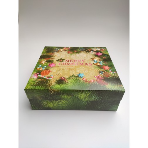Коробка на 9 капкейків "Merry Christmas & Happy new year", 250*240*90мм